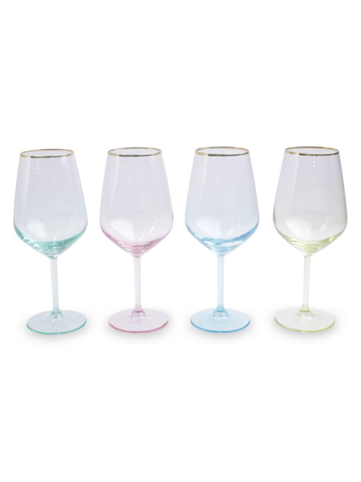 Shop Vietri Rainbow 4-piece Wine Glass Set