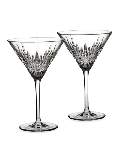 Shop Waterford Lismore Diamond Martini Glasses In Neutral