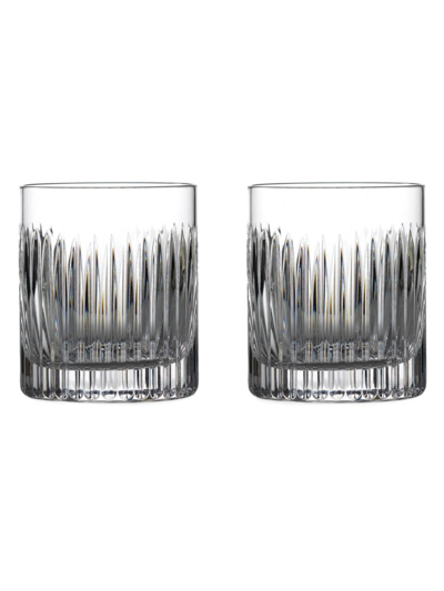 Shop Waterford Aras Double Old Fashion Glasses In Neutral