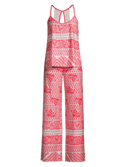 Shop In Bloom Women's Margaux Cami Pajama Set In Coral