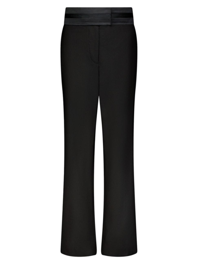 Shop Marina Moscone Women's Relaxed Trousers With Raw Edge Detail In Black