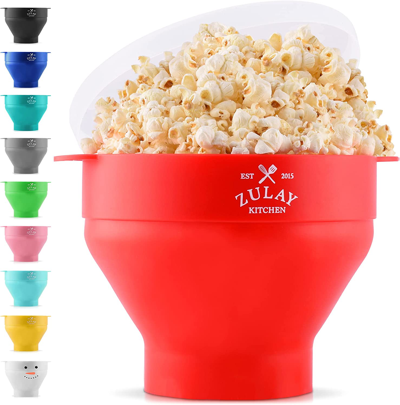 Shop Zulay Kitchen Collapsible Silicone Popcorn Maker In Red