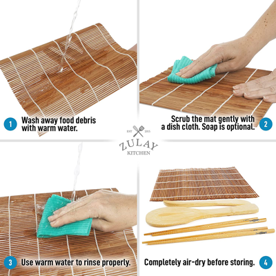 Zulay Kitchen Easy Diy Sushi Kit For Home Made Sushi - Perfect For Starters And Professionals In Brown