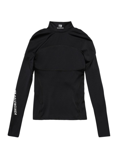 Shop Balenciaga Women's Sporty B Activewear Top In Black