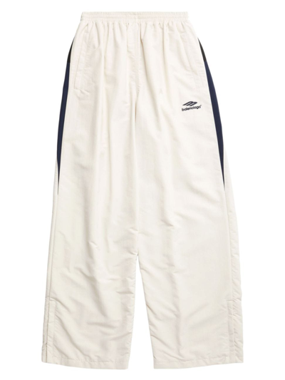 Shop Balenciaga 3b Sports Icon Medium Fit Tracksuit Pants In White