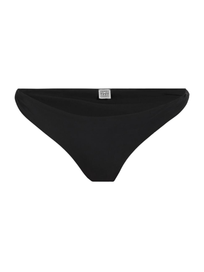 Shop Totême Women's Twisted-side Bikini Bottom In Black