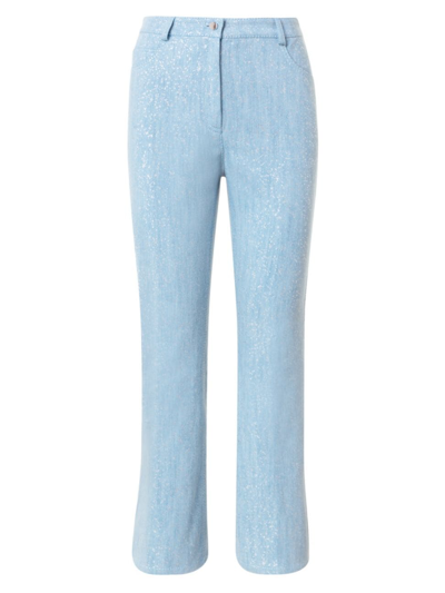 Shop Akris Punto Women's Sprinkle Cali Mid-rise Cropped Bootcut Jeans In Pale Blue Denim