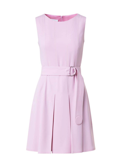 Shop Akris Punto Women's Belted Pleated Minidress In Pale Pink