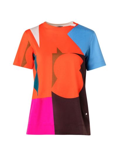Shop Akris Women's Colorblock Cotton Jersey T-shirt In Neutral