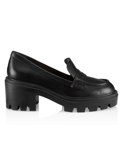Shop Schutz Women's Viola Tractor Lug-sole Loafers In Black