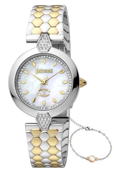Shop Just Cavalli Women's 30mm Quartz Watch In Silver