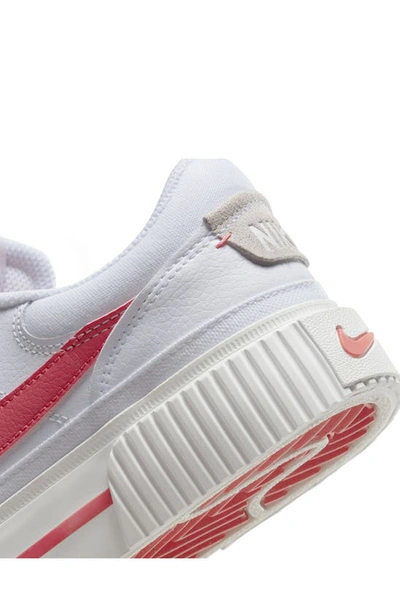 Shop Nike Court Legacy Lift Platform Sneaker In White/ Coral Chalk/ Sea Coral