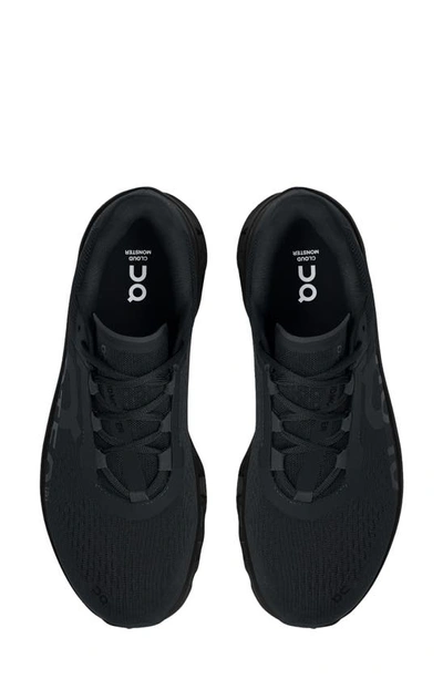 On Cloudmster Void Rubber-trimmed Mesh Running Sneakers In All Black
