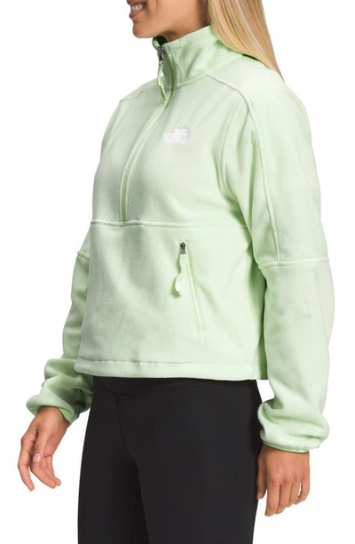 Shop The North Face Polartec® 100 Fleece Crop Jacket In Lime Cream