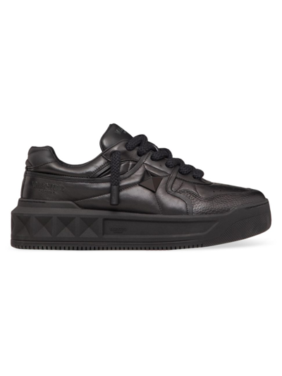 Shop Valentino Men's One Stud Xl Low Top Sneakers In Black