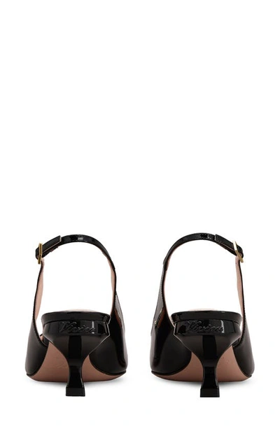 Roger Vivier Virgule 55 Slingback Pumps In Patent Leather In Black
