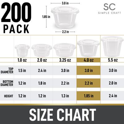 Zulay Kitchen 200 Cups Clear Jello Shot Cups With Lids 4oz In Multi