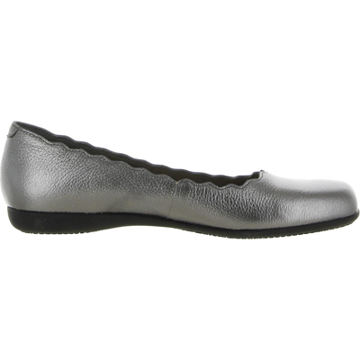 Shop Trotters Sabine Womens Metallic Comfort Loafers In Grey