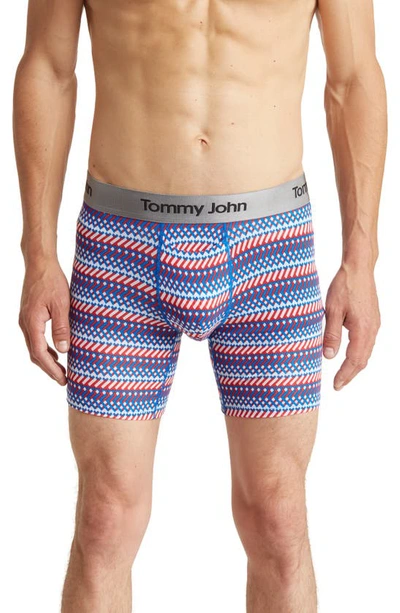 Shop Tommy John Second Skin 6-inch Boxer Briefs In Americana Racing Stripe