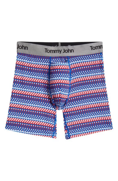 Shop Tommy John Second Skin 6-inch Boxer Briefs In Americana Racing Stripe