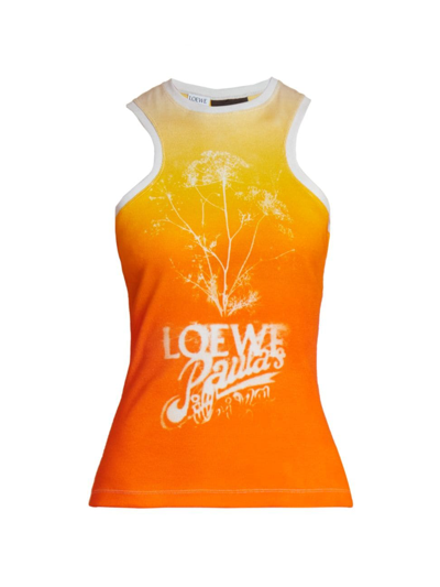 Shop Loewe Women's  X Paula's Ibiza Fennel Tank Top In Yellow Orange