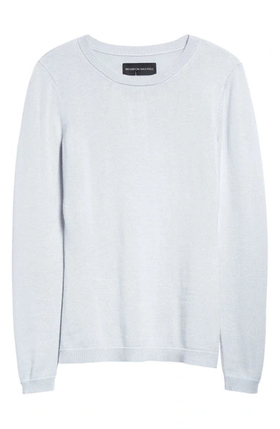 Shop Brandon Maxwell Eleanor Silk & Cashmere Sweater In Sky Blue