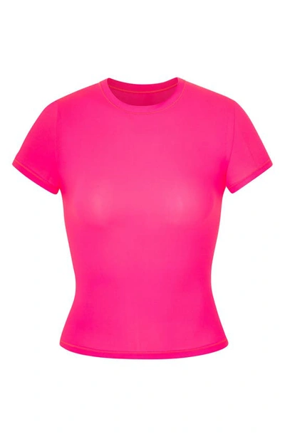 Shop Skims Fits Everybody T-shirt In Neon Pink