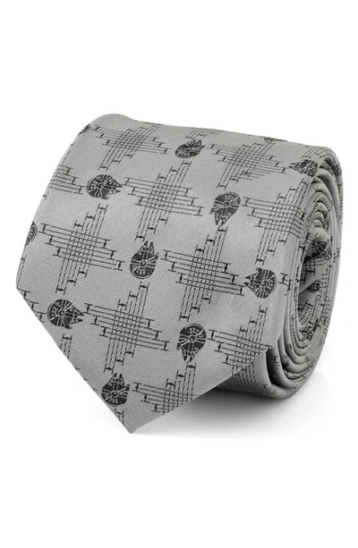 Shop Cufflinks, Inc . X Star Wars™ Millennium Falcon Silk Blend Tie In Gray