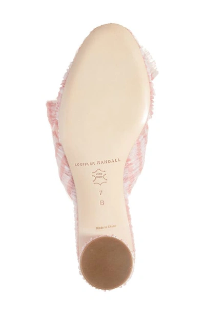 Shop Loeffler Randall Emilia Knot Slide Sandal In Soft Pink Gingham