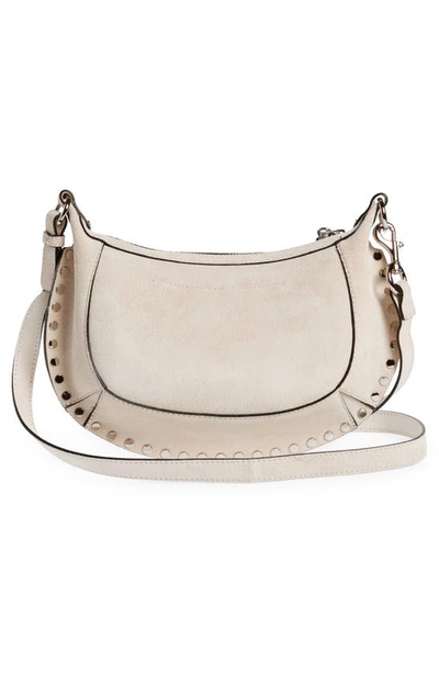 Shop Isabel Marant Oskan Moon Suede Crossbody Bag In Chalk