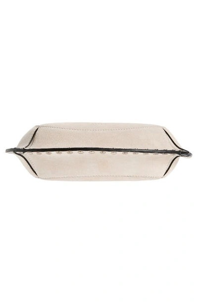Isabel Marant Oskan Moon Suede Crossbody Bag In Chalk