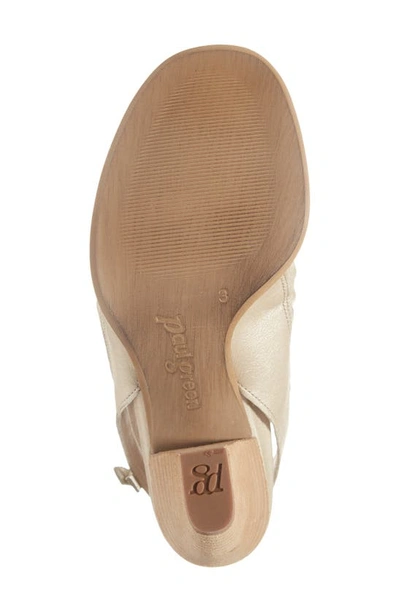 Shop Paul Green Cayanne Peep Toe Sandal In Pale Gold Nappa Metallic