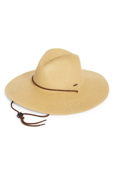 Shop Brixton Mitch Straw Sun Hat In Tan