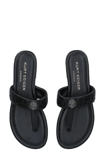 Shop Kurt Geiger London Kensington T-strap Sandal In Black