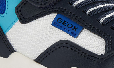 Shop Geox Kids' Perth Sneaker In Navy/ Royal