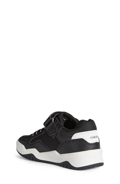 Shop Geox Kids' Perth Sneaker In Black/ White
