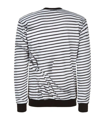 Shop Mcq By Alexander Mcqueen Swallow Badge Stripe Sweatshirt