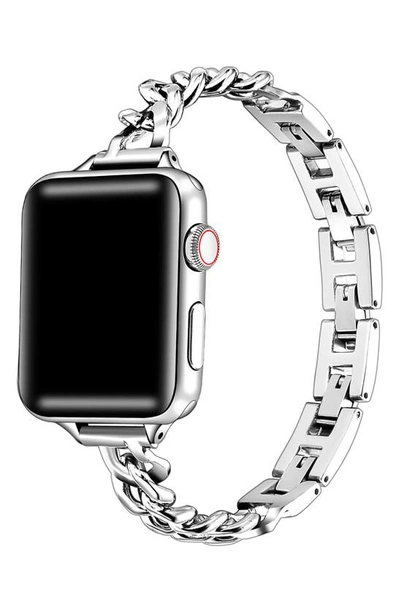Shop The Posh Tech Nikki Stainless Steel Apple Watch® Watchband In Silver