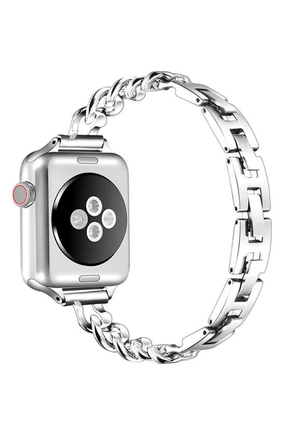 The Posh Tech Nikki Stainless Steel Apple Watch® Watchband In Silver