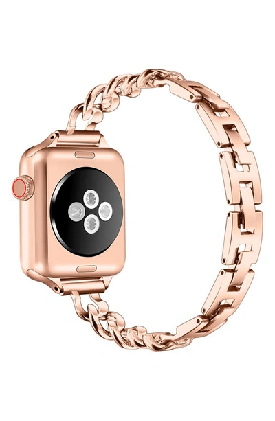 Shop The Posh Tech Nikki Stainless Steel Apple Watch® Watchband In Rose Gold