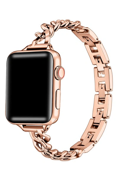 The Posh Tech Nikki Stainless Steel Apple Watch® Watchband In Rose Gold