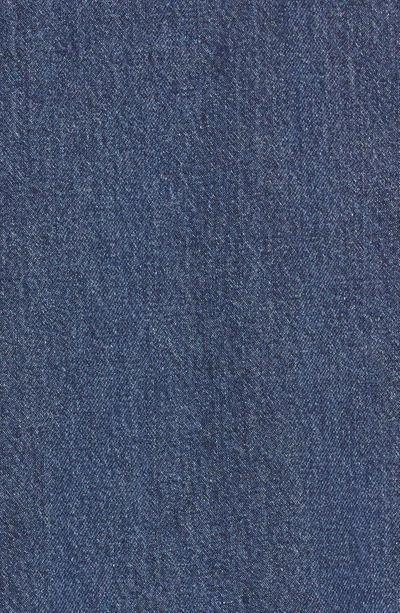 Shop Totême Crop Organic Cotton Denim Jacket In Dark Blue