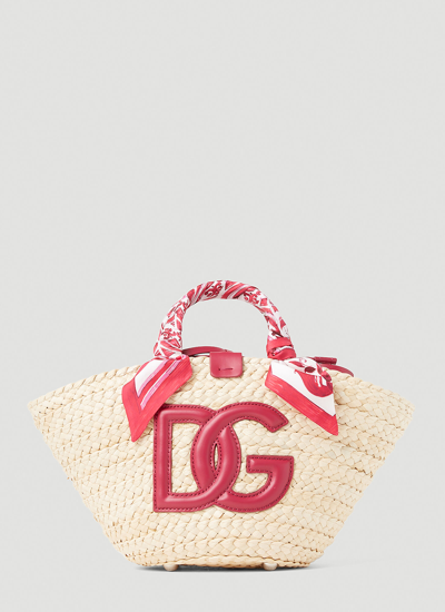 Shop Dolce & Gabbana Kendra Beach Tote Bag In Red