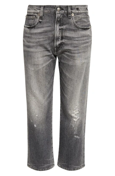 R13 Distressed Boyfriend Jeans In Vintage Grey