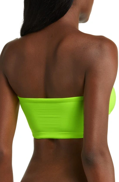 Skims Fits Everybody Bandeau Bralette In Green Highlighter