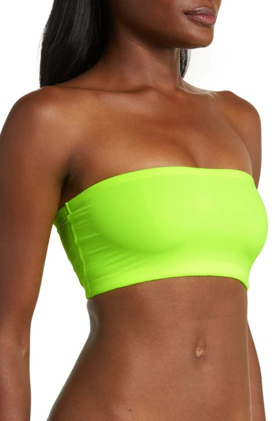 Shop Skims Fits Everybody Bandeau In Green Highlighter