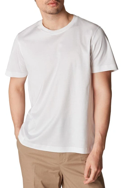 Shop Eton Filo Di Scozia Cotton Crewneck T-shirt In White