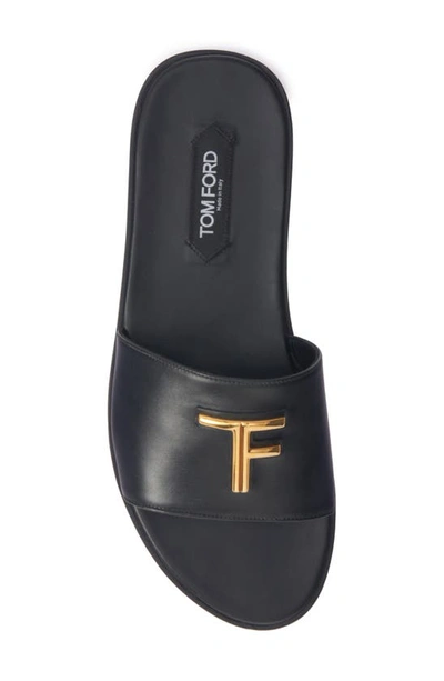 Shop Tom Ford Brighton Slide Sandal In Black
