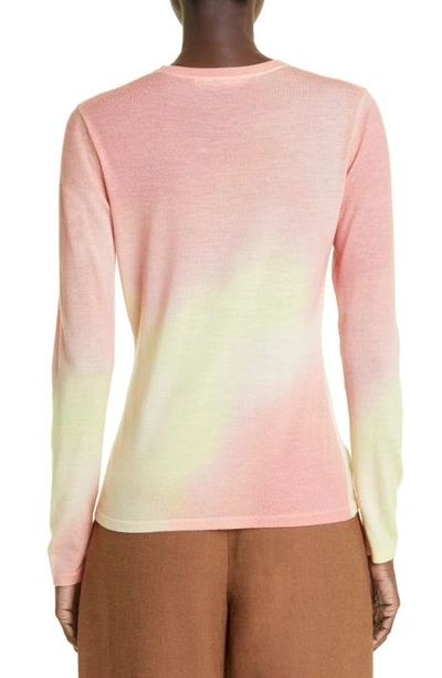 Shop Jason Wu Collection Gradient Print Merino Wool Sweater In Multi Color