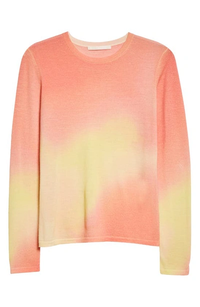 Shop Jason Wu Collection Gradient Print Merino Wool Sweater In Multi Color